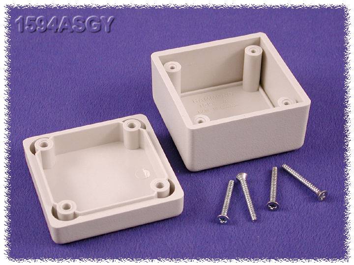Hammond Electronics 1594ASGY Universal enclosure 56 x 56 x 40 Acrylonitrile butadiene styrene Grey 1 pc(s)