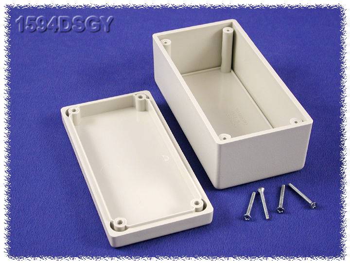 Hammond Electronics 1594DSGY Universal enclosure 131 x 66 x 55 Acrylonitrile butadiene styrene Grey 1 pc(s)