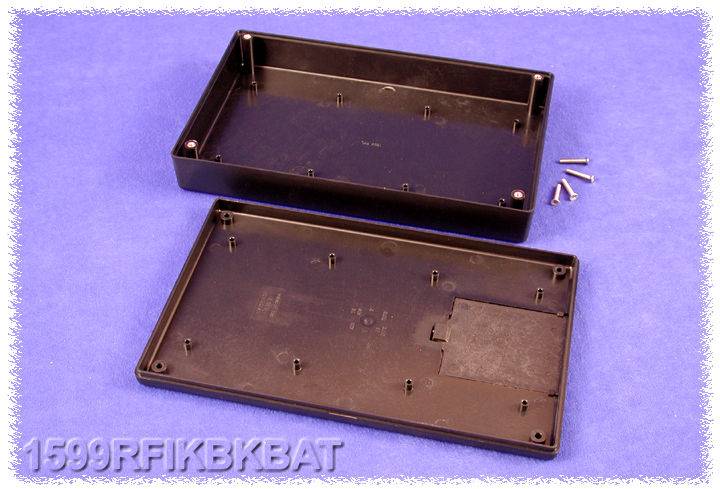 Hammond Electronics 1599RFIKBKBAT Hand-held casing 220 x 140 x 40 Acrylonitrile butadiene styrene Black 1 pc(s)