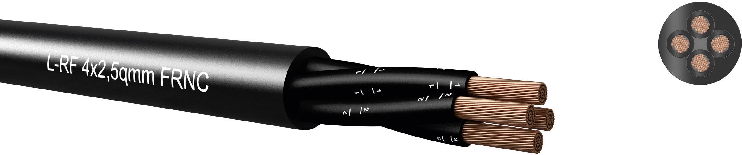 L-RF 4x2,50 qmm, black, FRNC, speaker-cable, round 65H425000 Kabeltronik