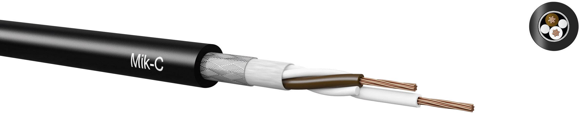 Mik-C 2x0,25qmm,black, PVC, copper braid 480202509 Kabeltronik