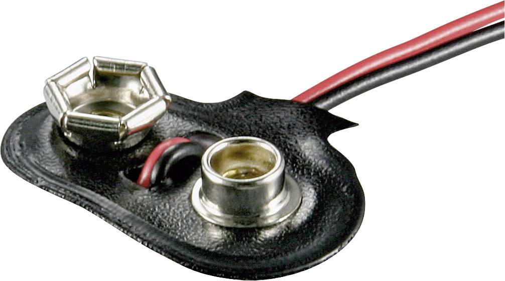 Beltrona 9V-T-Clip Battery clip 1x 9V PP3 Stud and socket (L x W x H) 26 x 13 x 8 mm