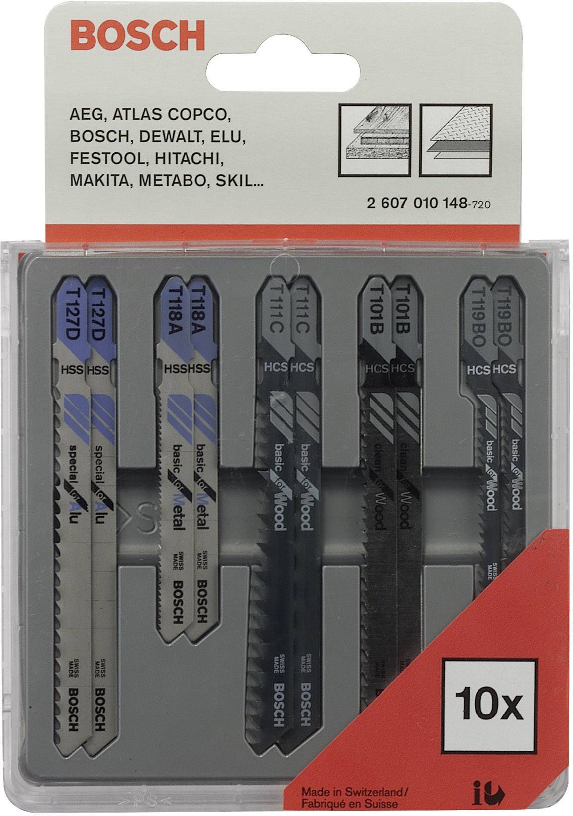 Bosch Accessories 2607010148 10-piece Stichsageblatt-Set wood and metal 1 Set