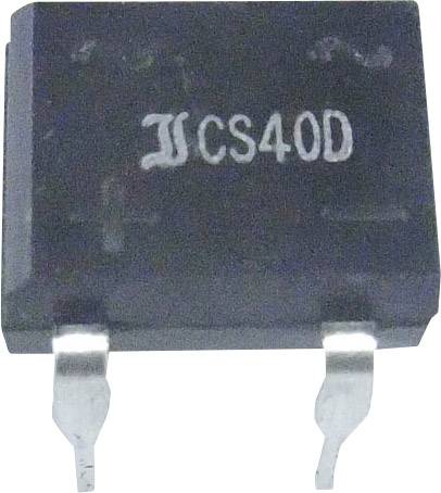 A black electronic component with the inscription 'IC CS40D', two connectors at the bottom, possibly an IC or transistor.