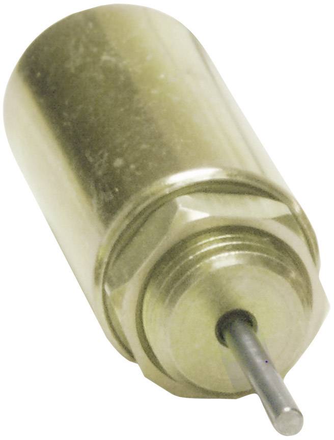 A metal measuring instrument with a protruding pin, possibly a sensor or probe for measuring pressure or temperature.