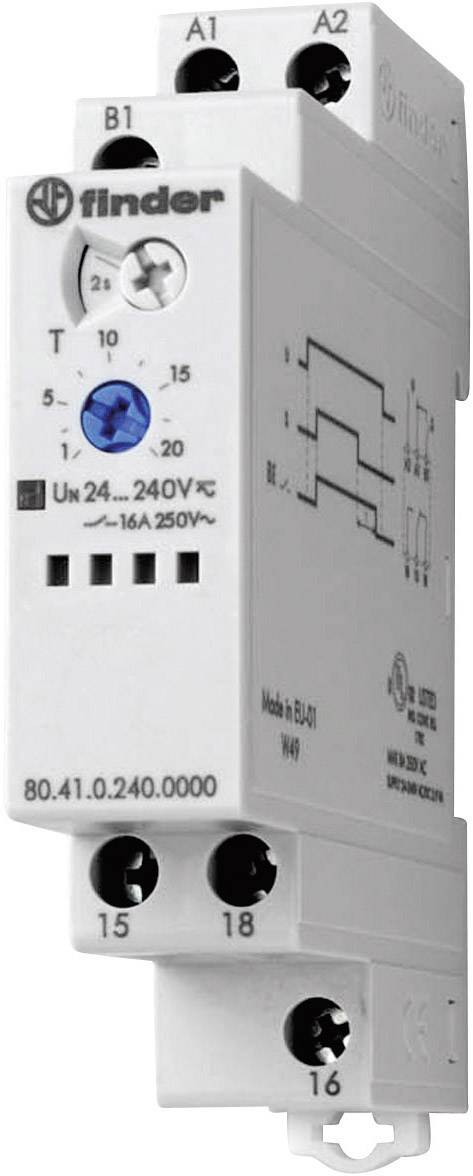 Finder 80.41.0.240.0000 80.41.0.240.0000 TDR Monofunctional 1 pc(s) Time range: 0.1 s - 20 h 1 change-over