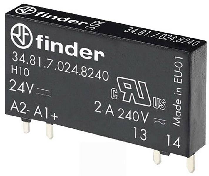 Finder SSR 34.81.7.024.8240 Switching voltage (max.): 275 V AC Zero crossing 1 pc(s)