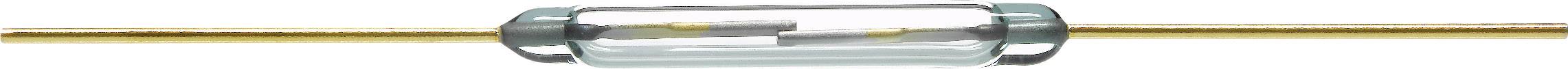 A glass tube with copper wires at both ends, which represents an electronic component, presumably a fuse.