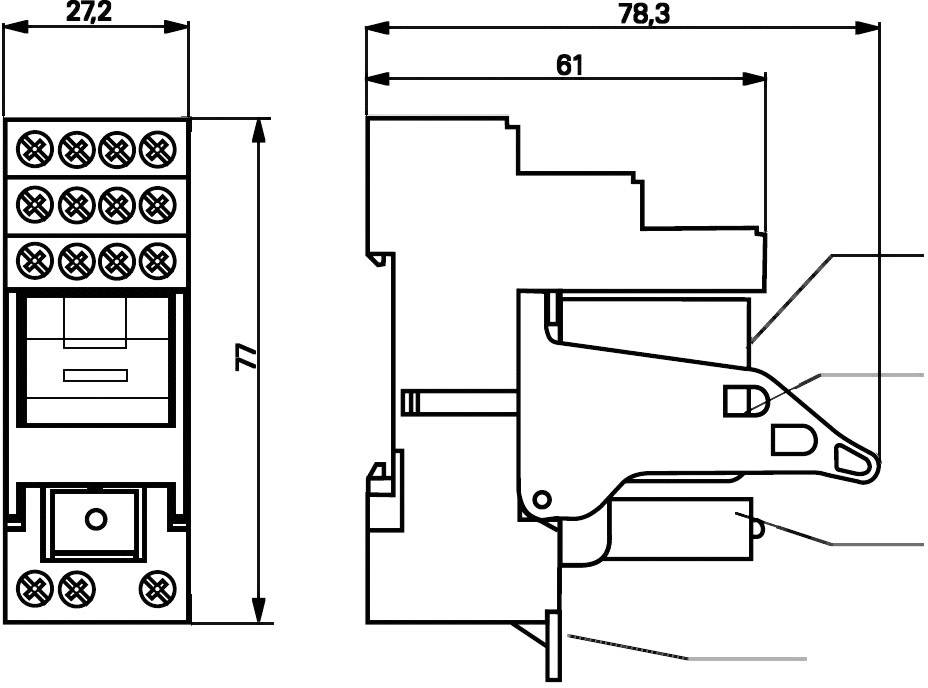 TE Connectivity PT78742 Relay socket 1 pc(s)