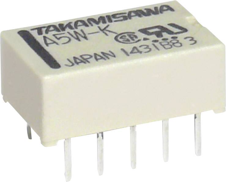 Takamisawa A5WK5V PCB relay 5 V DC 1 A 2 change-overs