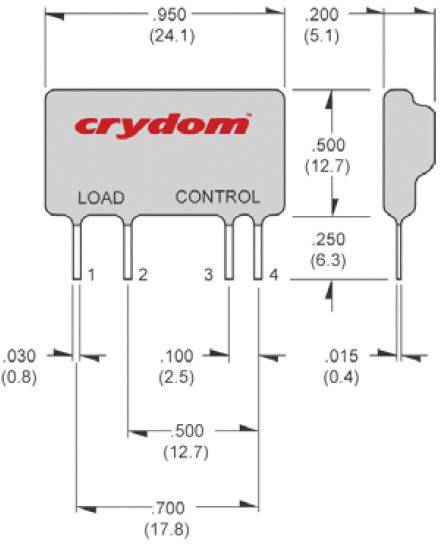 Crydom Solid State Relay, Mini SIP