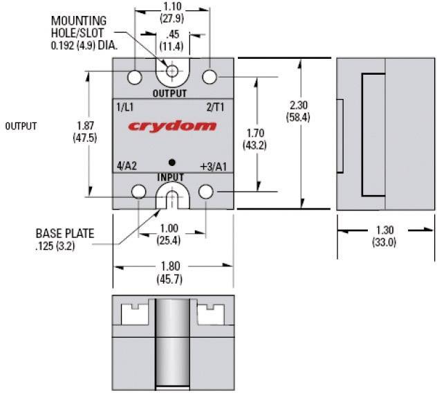 Crydom Solid State Electronic Load Relay, Panel Mount