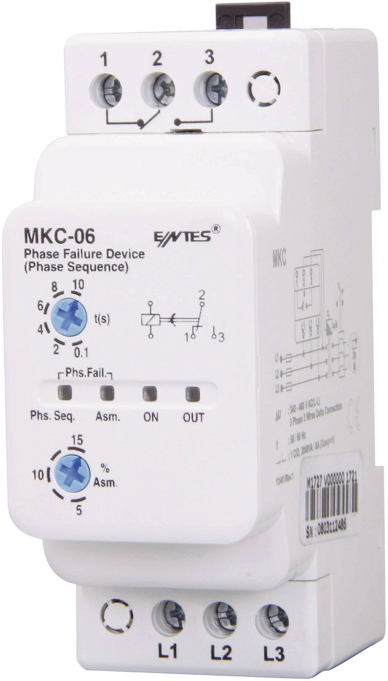 Monitoring relay 1 change-over ENTES MKC-06 1 pc(s)