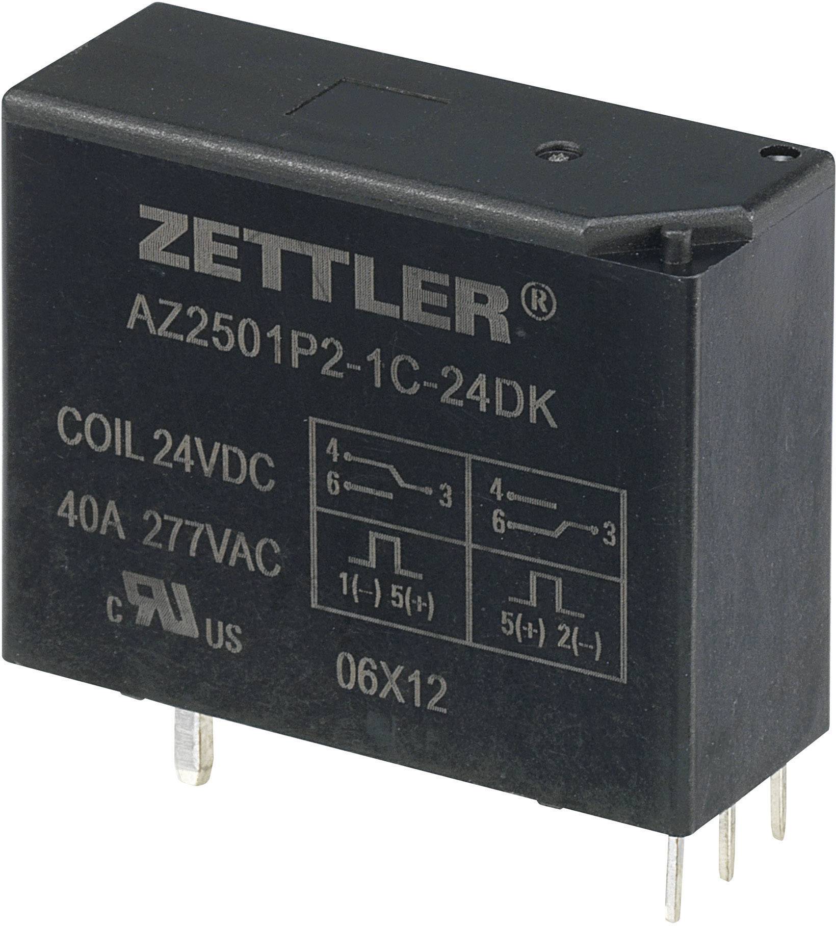 Zettler Electronics AZ2501P2-1C-24DK PCB relay 24 V DC 50 A 1 change-over 1 pc(s)