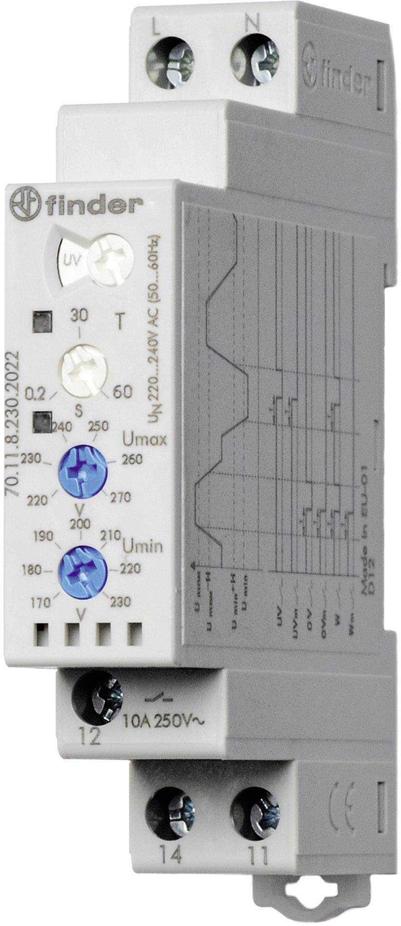 Monitoring relay 220 - 240 V AC 1 change-over Finder 70.11.8.230.2022 1 pc(s)