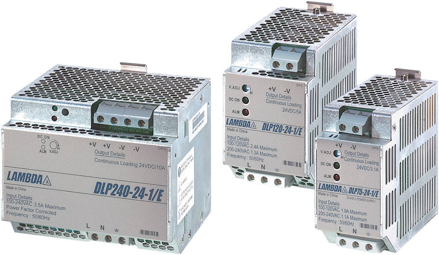 TDK-Lambda DLP180-24-1/E Rail mounted PSU (DIN) 24 V DC 7.5 A 180 W No. of outputs:1 x Content 1 pc(s)
