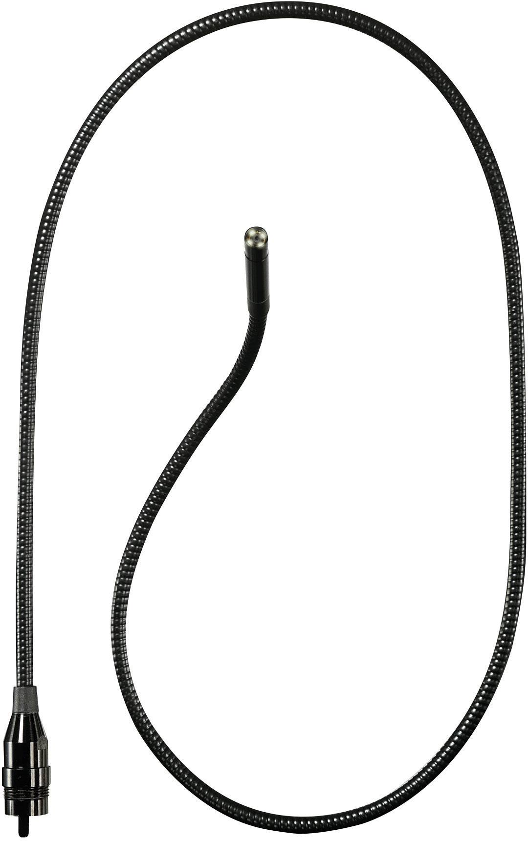 Flexible endoscope with a long probe and camera at the tip, suitable for hard-to-reach areas such as pipes or machinery.