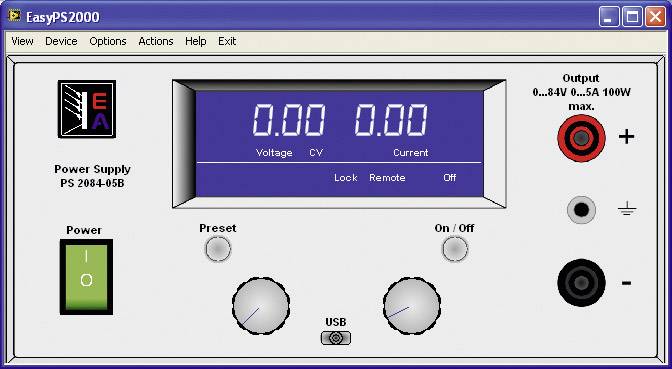 EA Elektro Automatik EasyPS2000B Software Compatible with EA Elektro-Automatik