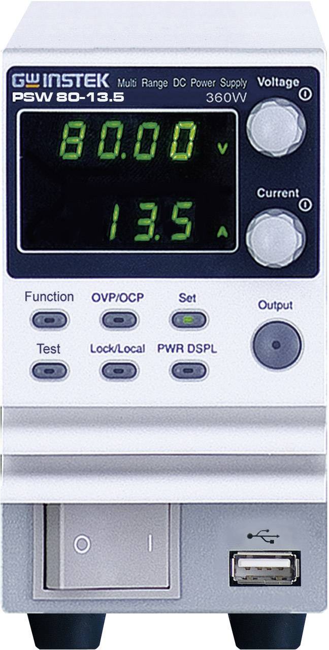 GW Instek PSW80-13.5 Bench PSU (adjustable voltage) 0 - 80 V DC 0 - 13 A 360 W No. of outputs 1 x