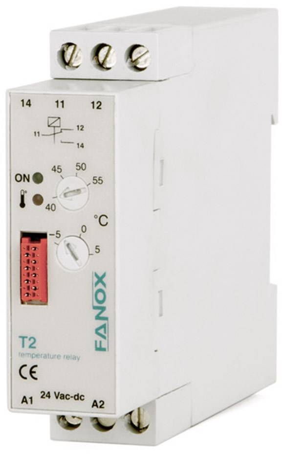 Fanox Monitoring relay 24 V DC, 24 V AC 1 change-over 1 pc(s) T2-24 VAC/DC Temperature