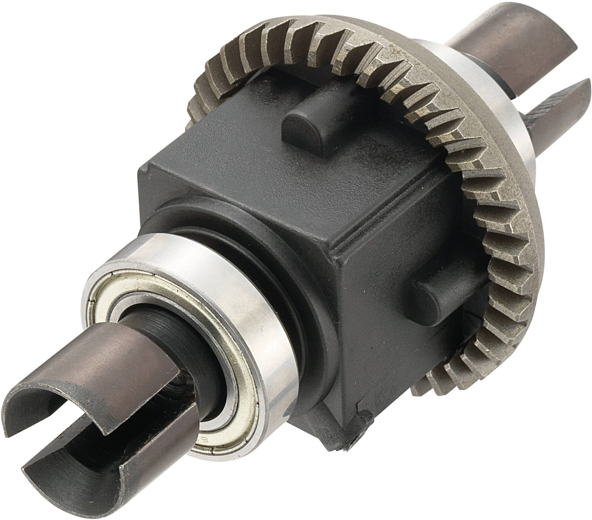 Metallisches Zahnrad und Lagerkomponente, vermutlich Teil eines Maschinenmechanismus, zur Übertragung von Bewegung und Kraft.