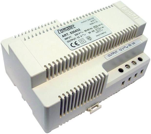 Comatec TBD205012F6 Rail mounted PSU (DIN) 12 V AC 4.17 A 50 VA Content 1 pc(s)