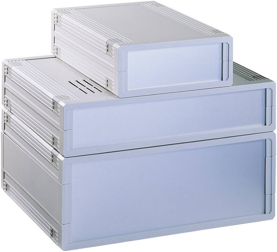 Bopla ULTRAMAS UM32009L+2X FP30009 Desktop case (W x H x D) 157.5 x 62.2 x 199 mm Acrylonitrile butadiene styrene Light grey