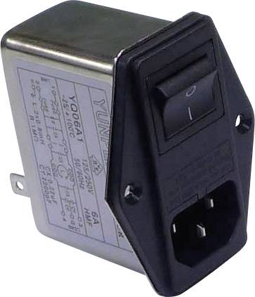 Yunpen YQ06A1 Line filter + IEC socket, + switch, + 2 fuses 250 V AC 6 A 0.8 mH (L x W x H) 68 x 52.5 x 61 mm 1 pc(s)