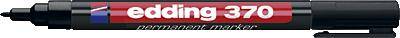 'edding 370' Permanent marker with round tip, black, suitable for a wide variety of surfaces.