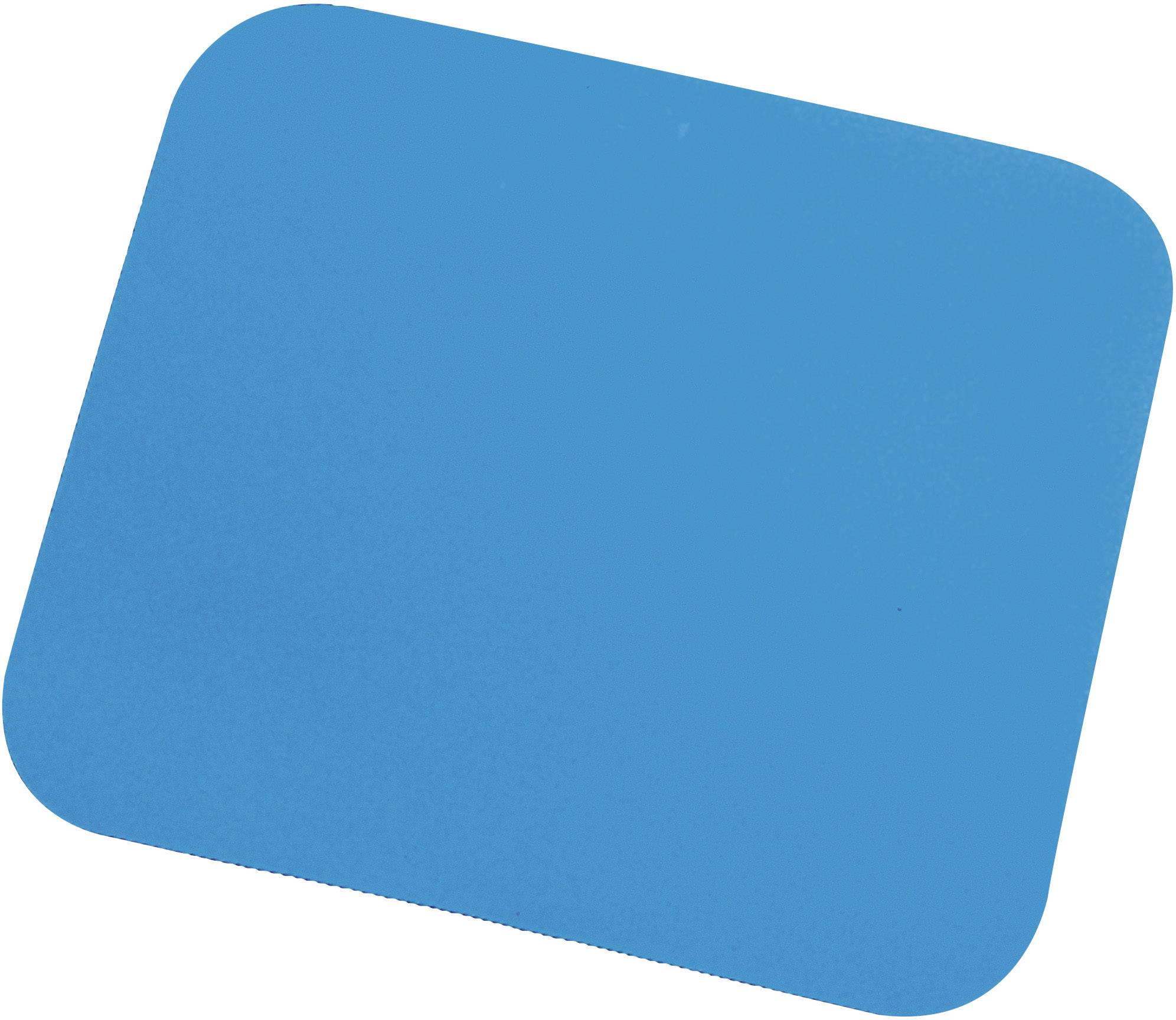 A blue square with rounded corners on a white background.