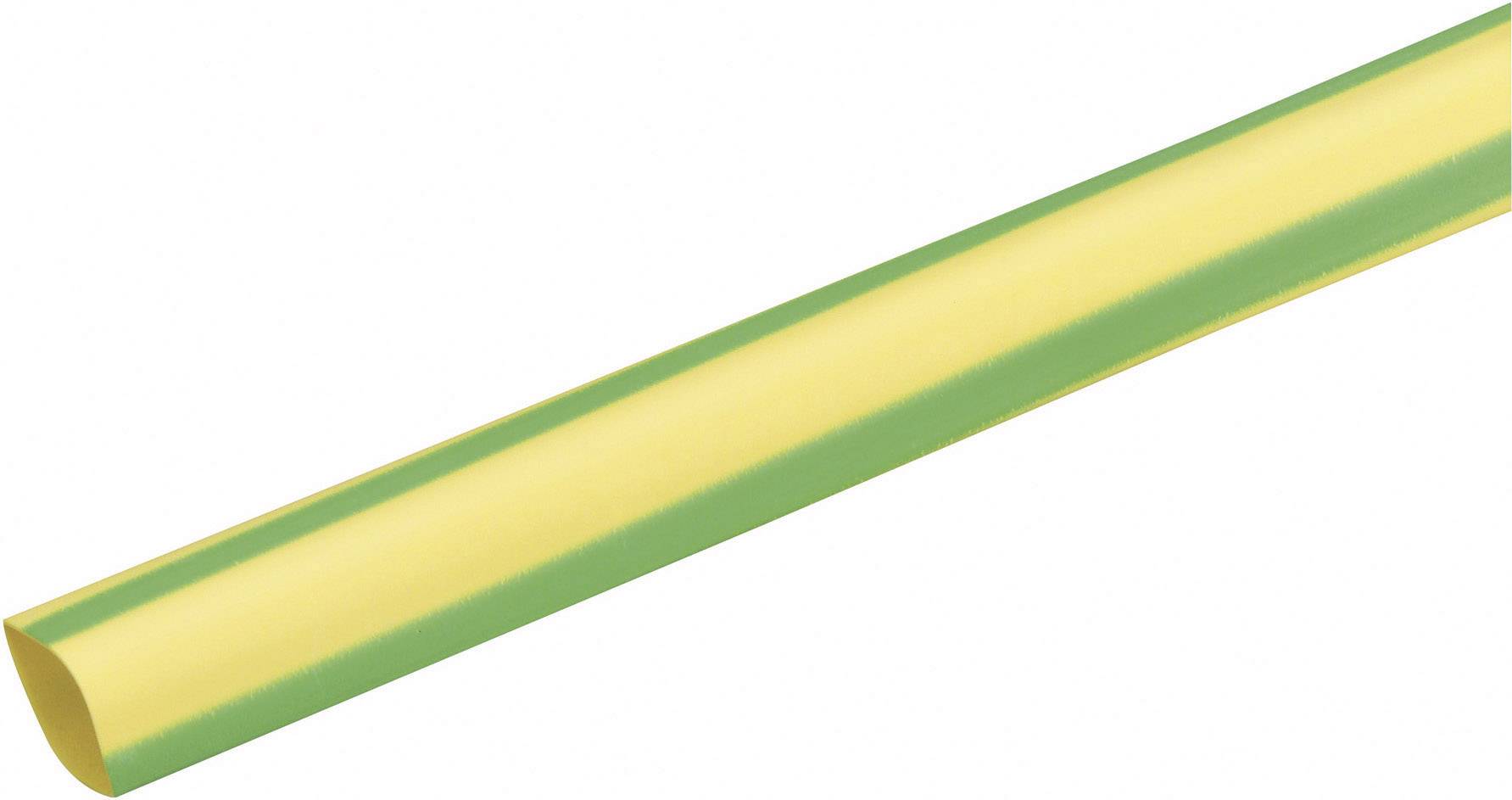 A yellow-green cable conduit on a white background, commonly used for earthing in electrical installations.