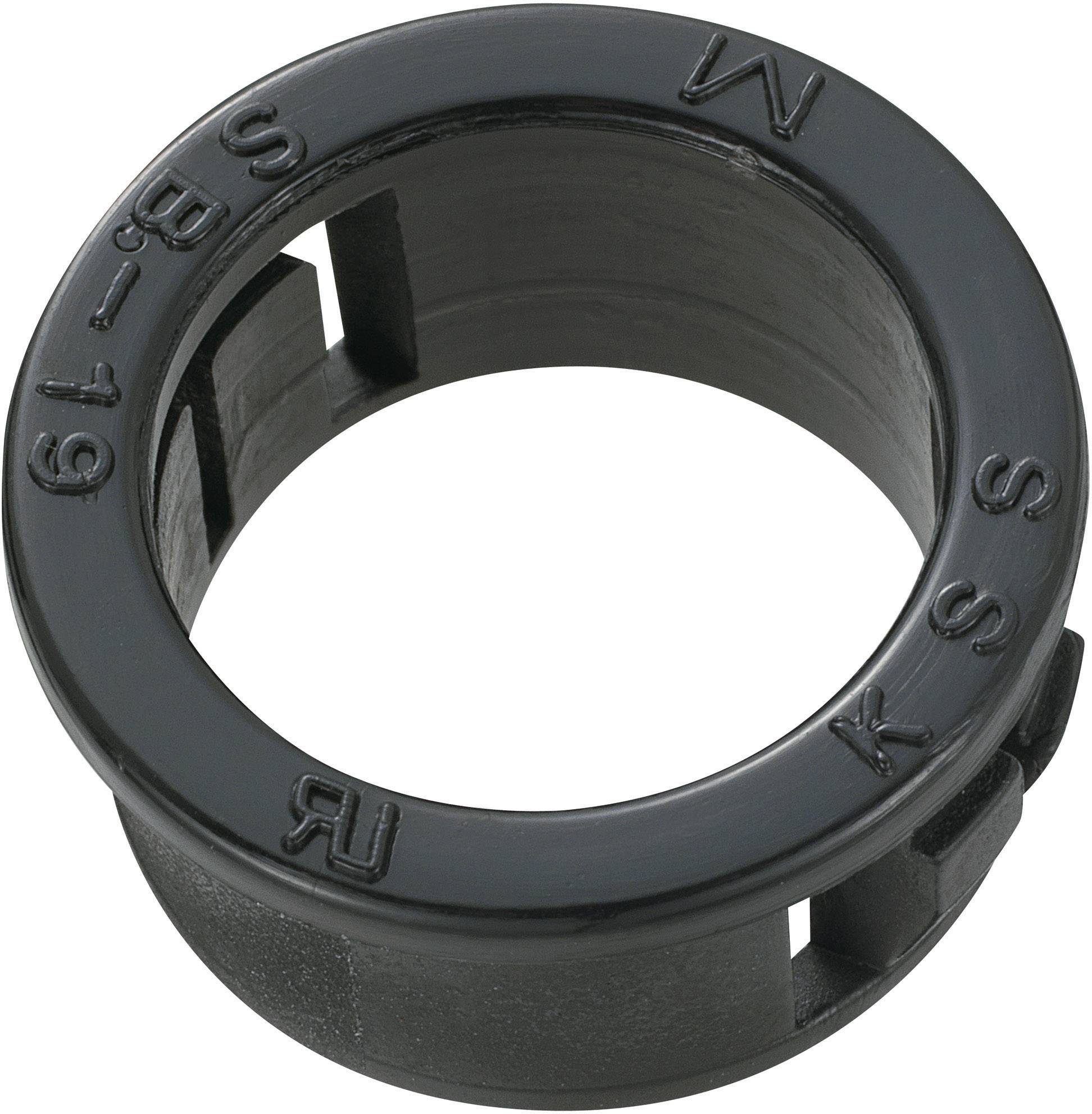 TRU COMPONENTS TC-SBR19M203 Cable grommet Terminal Ø (max.) 15.8 mm Board thickness (max.) 3.2 mm Polyamide Black 100 pc(s)