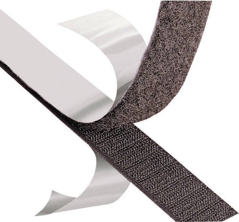 3M SJ 3526N Hook-and-loop strips stick-on Loop pad (L x W) 1000 mm x 15 mm Black Sold per metre