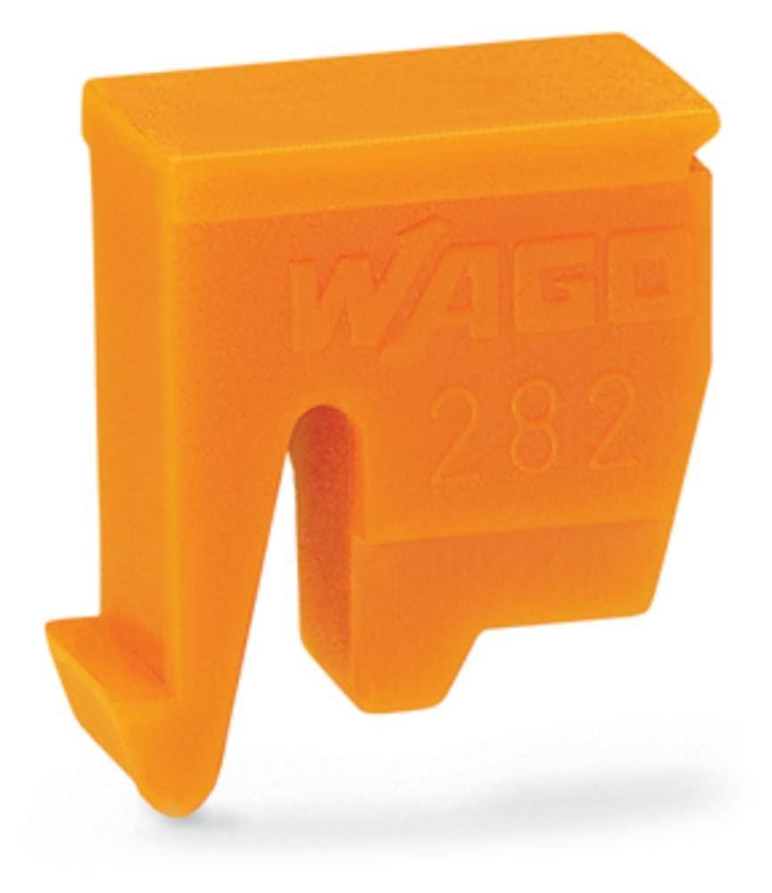 Orange insulating cover with 'WAGO 282' inscription, used for electrical insulation and safety.