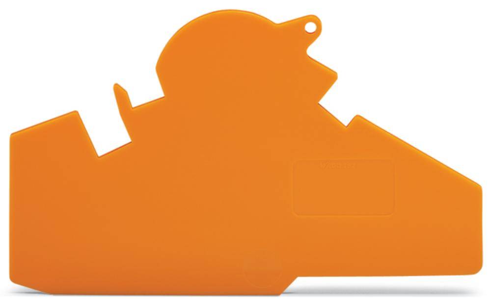 Orange plastic profile with no discernible details or function.