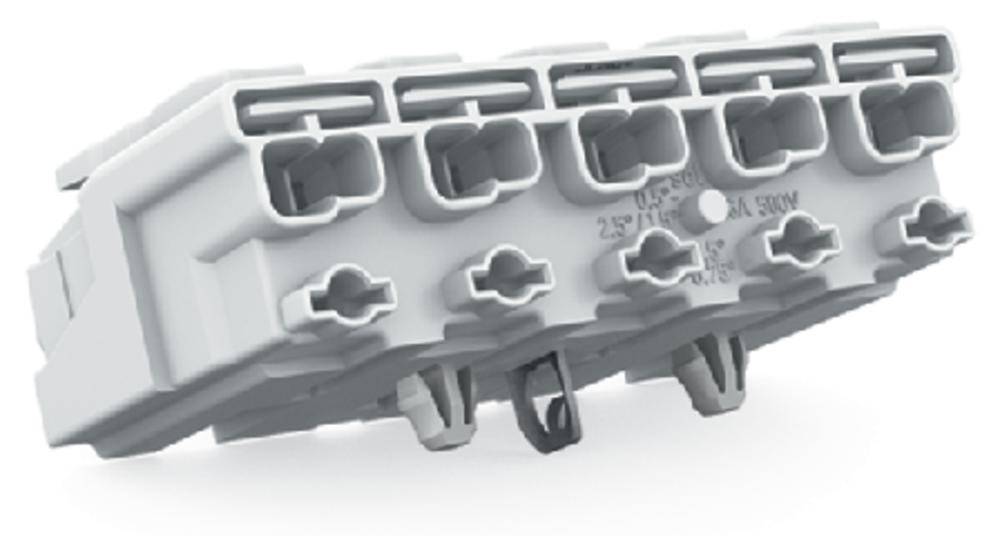 Mains connector fixed: 0.5-1.5 mm² Number of pins: 5 WAGO 250 pc(s) White