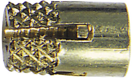 Gold-coloured, cylindrical metal sleeve with textured and smooth areas, possibly a machine or tool component.