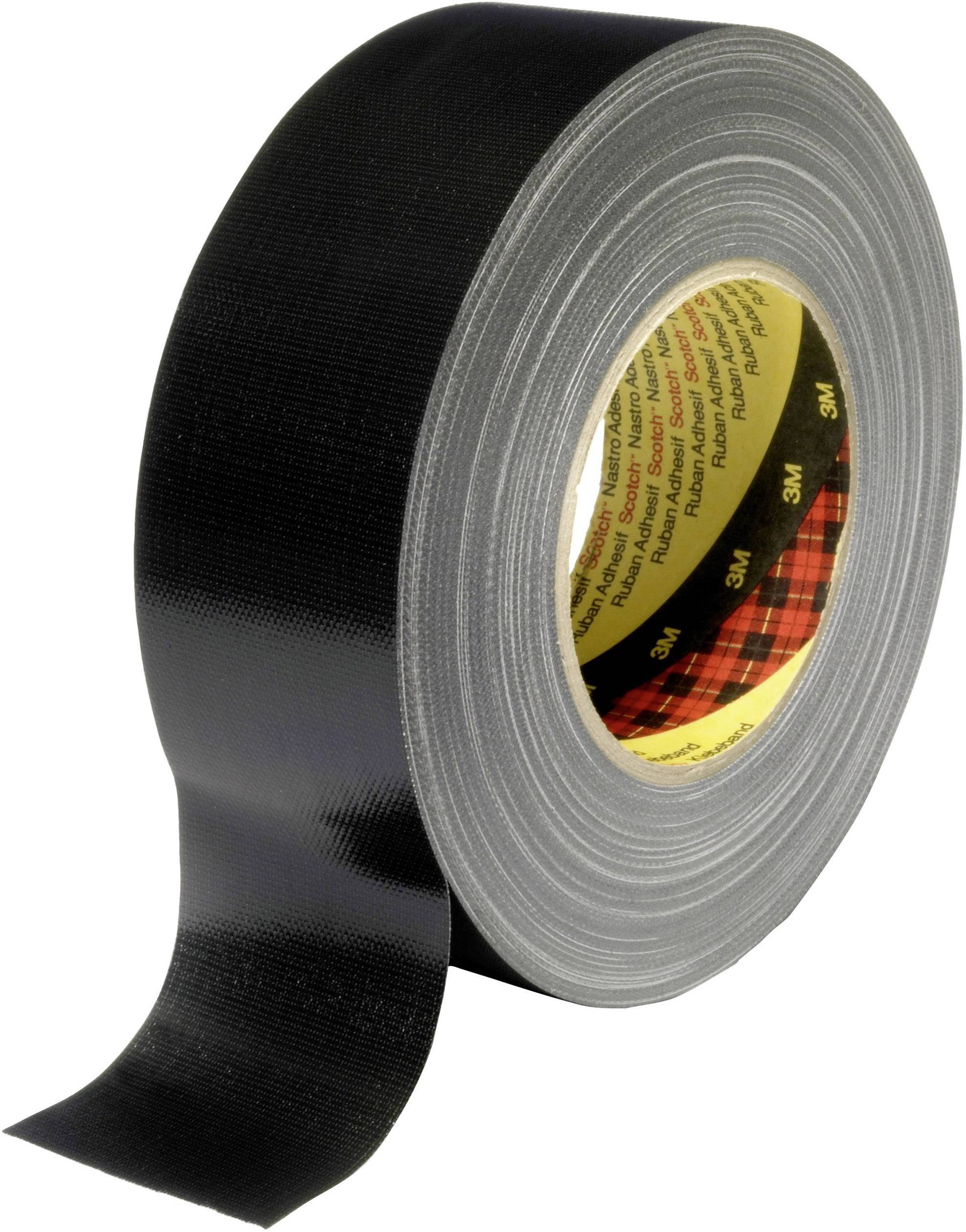 A roll of black fabric tape is shown partially unrolled.