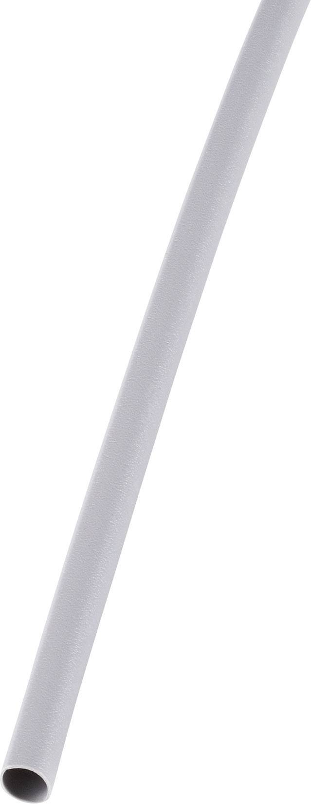 A long, curved, grey plastic tube against a white background.
