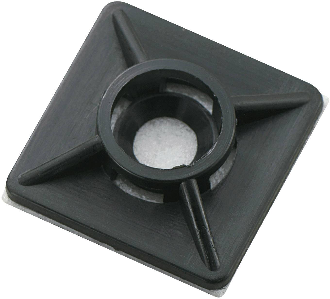 TRU COMPONENTS WCA19RBK Cable mount 541314 Bundle Ø range 3.60 mm (max) 4x thread Black