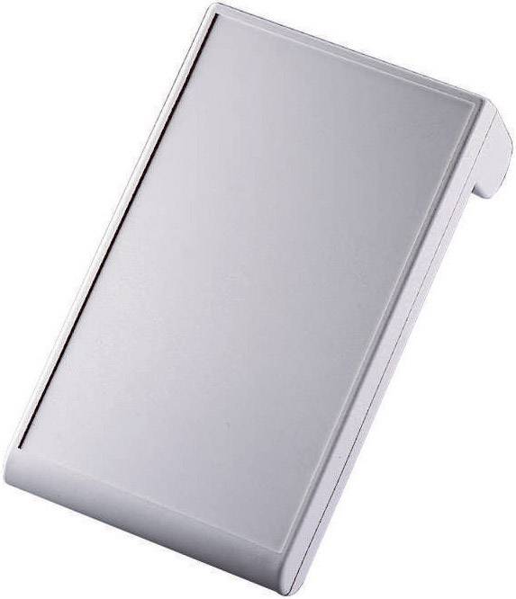 A silver metal sheet with rounded edges, slightly angled on a white background.