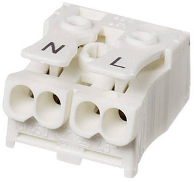 Adels-Contact 21714 LK 980-01/2B Lamp terminal flexible: -2.5 mm² fixed: -2.5 mm² Number of pins: 2 White