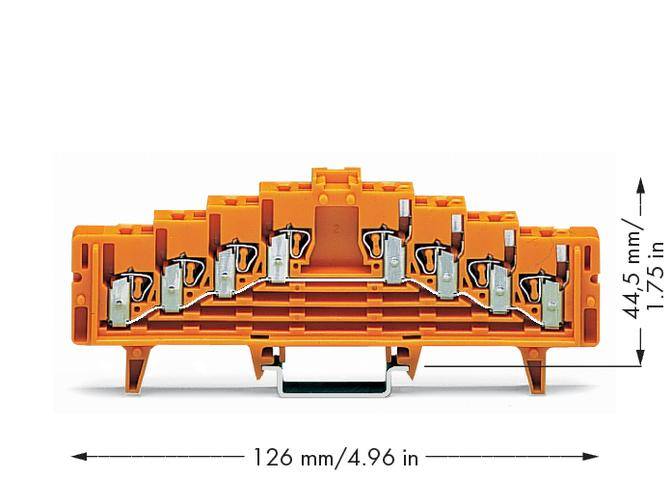 WAGO 727-226 PD terminal 7.62 mm Pull spring Orange 50 pc(s)