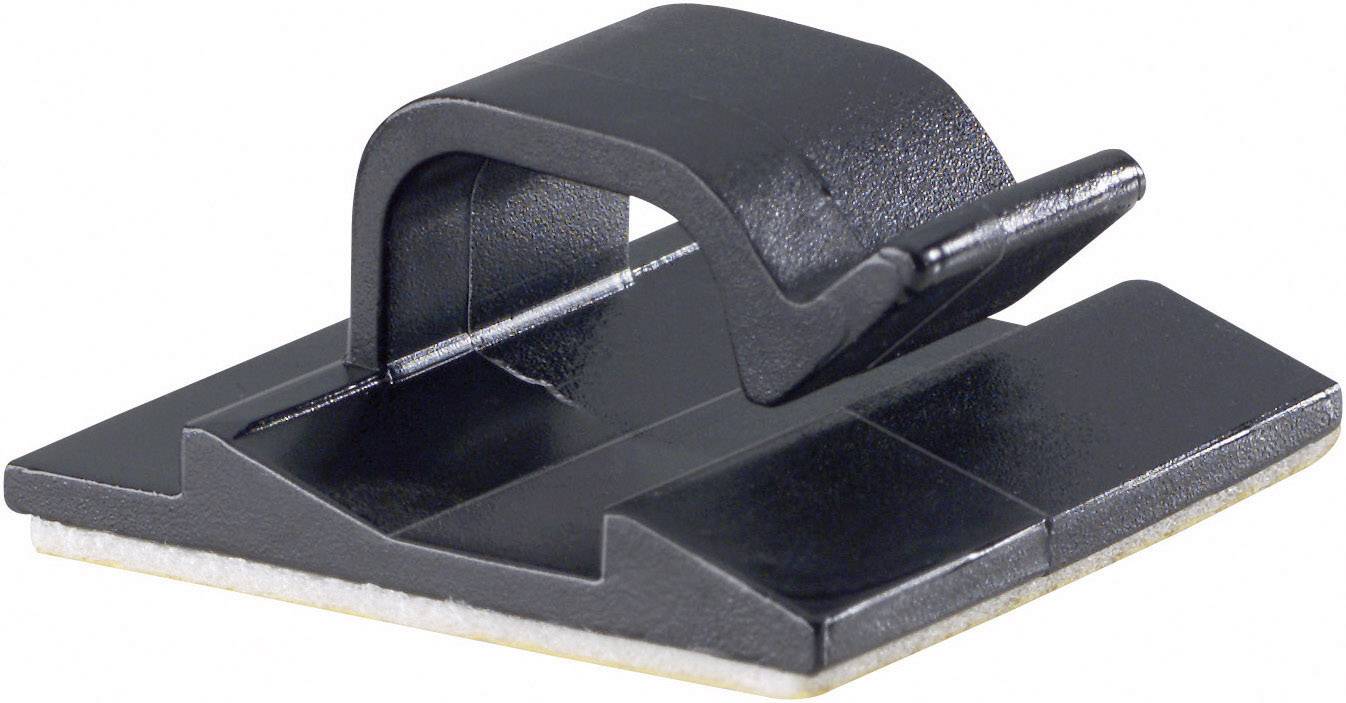 PB Fastener 5433-SW Clip Self-adhesive 5433-SW Bundle Ø range 8 mm (max) Black