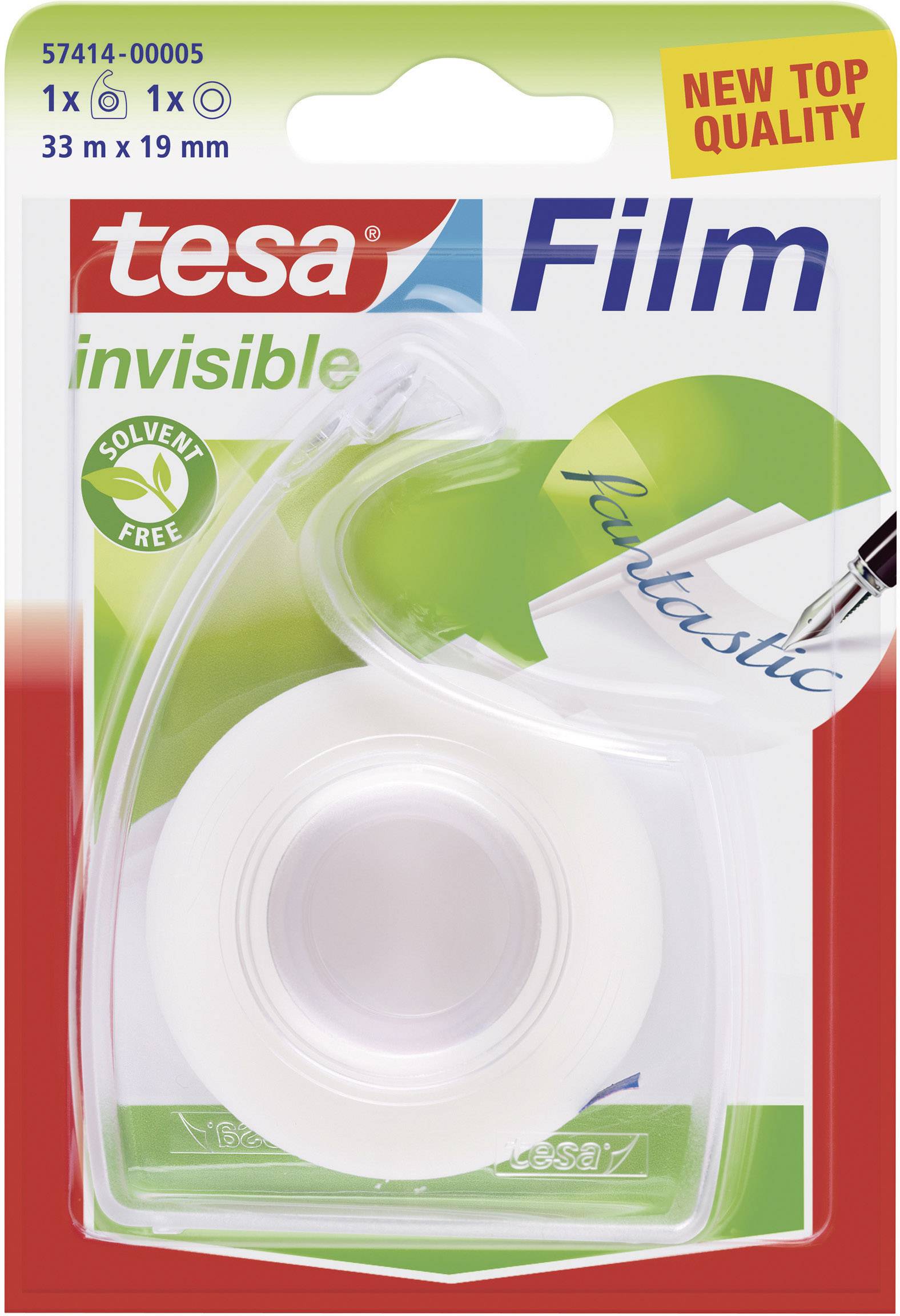 Packaging of a roll of Tesa film. Contains descriptive text such as 