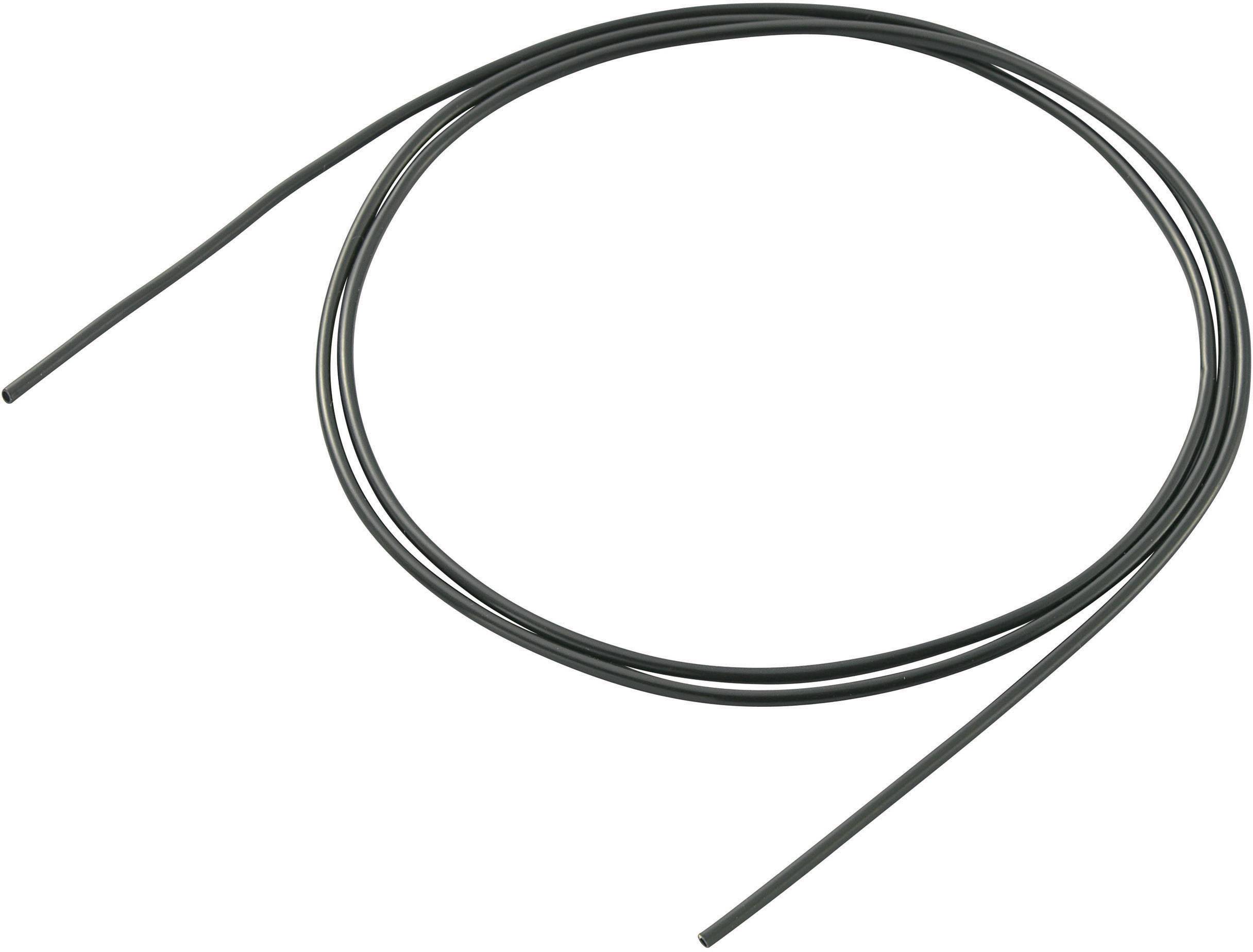 A long, black cable coiled loosely into a loop.