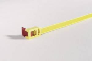 HellermannTyton 115-00001 SPEEDYTIE-PA66-YE-V1 Cable tie 750 mm 13 mm Yellow, Red Releasable, Eyelet, Quick-fit 5 pc(s)