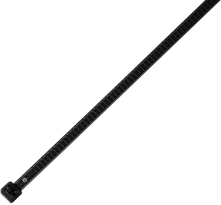 HellermannTyton 115-00002 LR55R-HS-BK-Q1 Cable tie 196 mm 4.80 mm Black Releasable, Heat-resistant 25 pc(s)