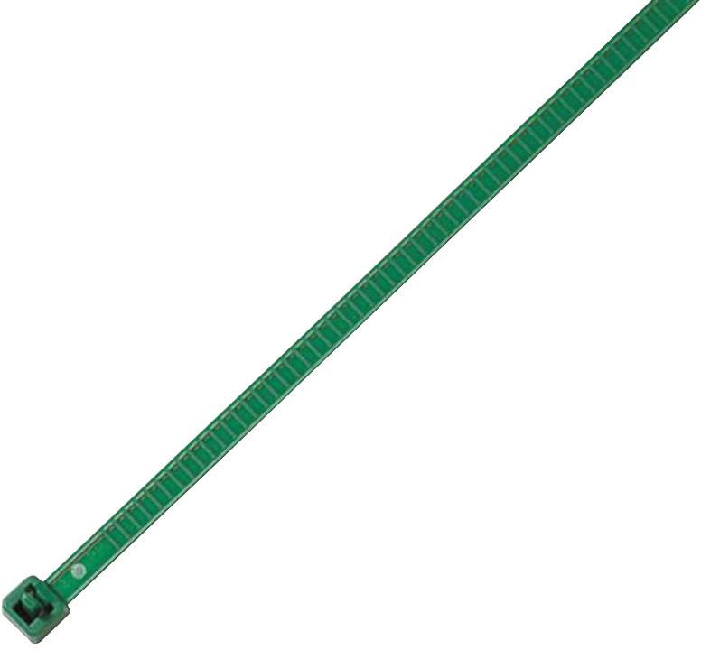 HellermannTyton 115-00005 LR55R-PA66-GN-Q1 Cable tie 196 mm 4.80 mm Green Releasable, Heat-resistant 25 pc(s)