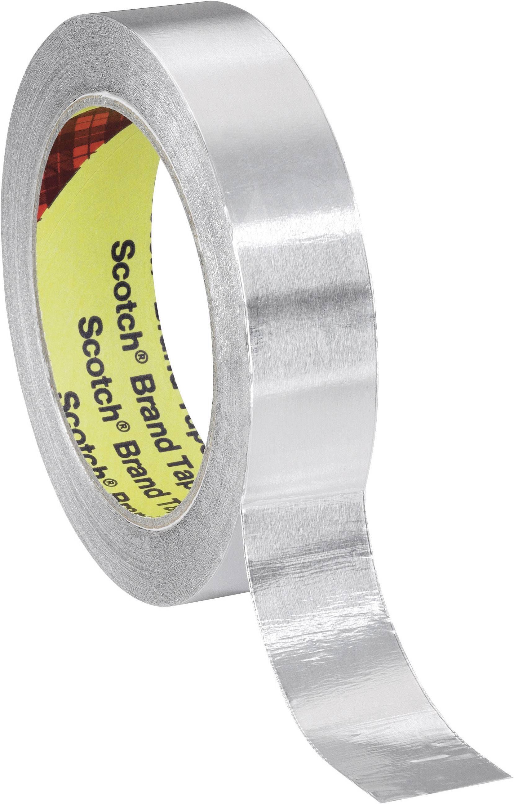 A roll of silver adhesive tape with a shiny surface, with a section unrolled.